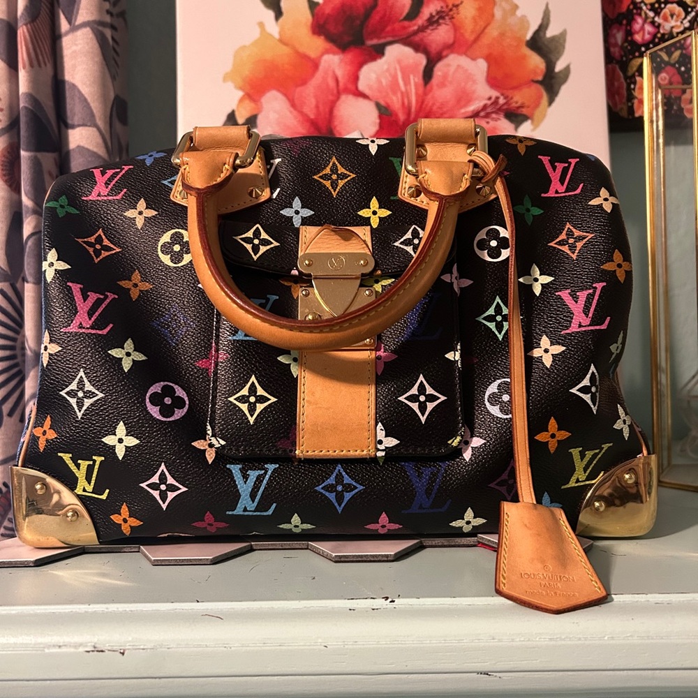 Takashi Murakami Black monogram Speedy 30